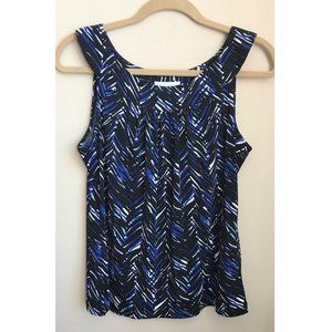 Calvin Klein Sleeveless Geometric Print Blouse Top Size M